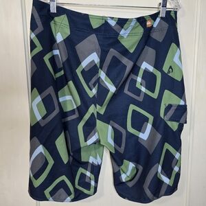 QUIKSILVER  SWIM/SURF/BOARD Shorts Navy Green  Swim Trunks 36